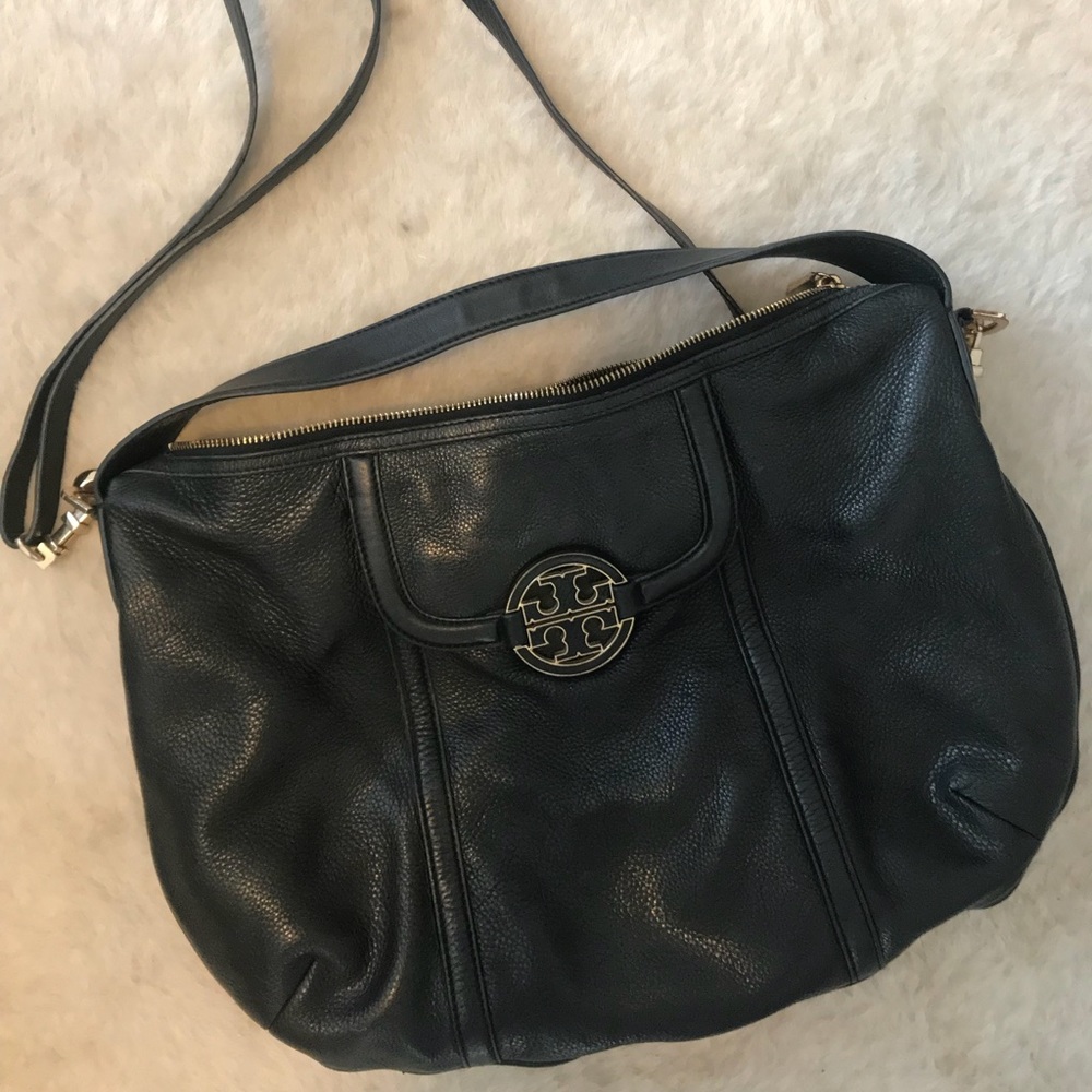 Tory Burch Black large crossbody with small strap